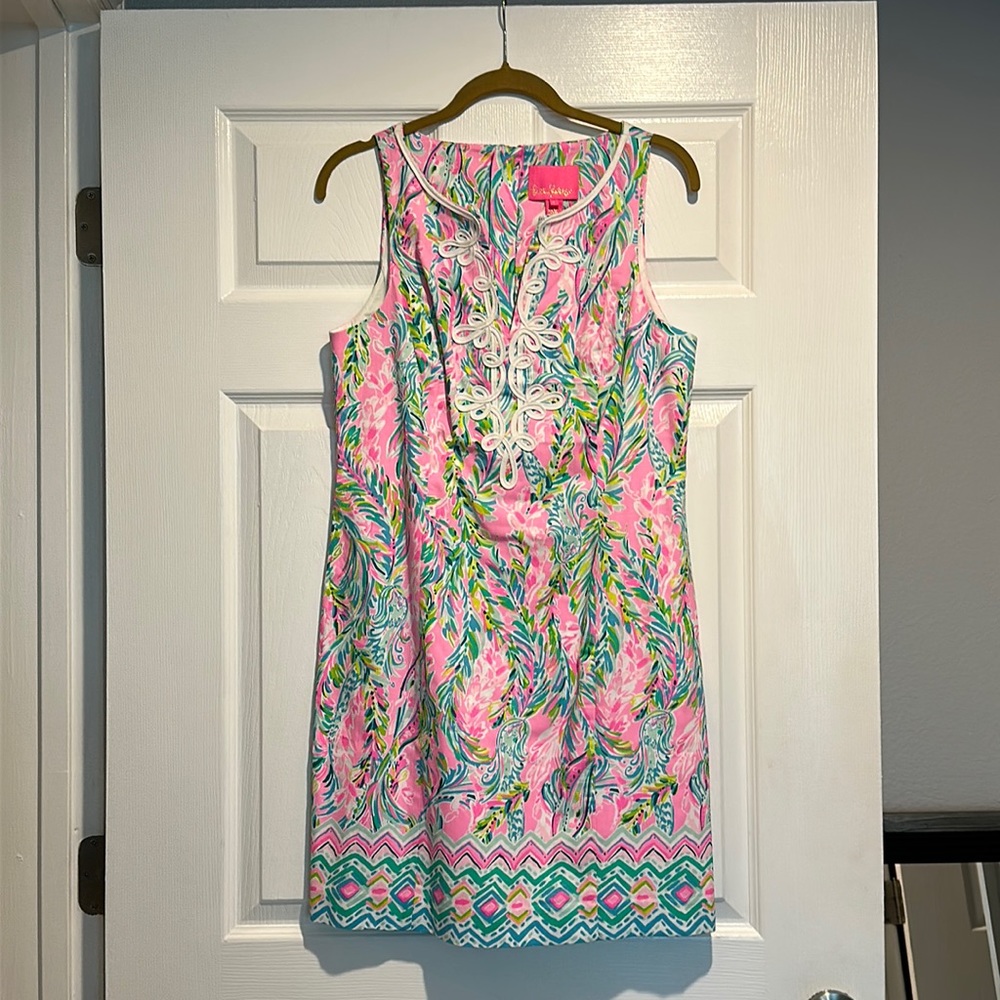 New with Tags Lilly Pulitzer Pink Gabby Stretch Shift Dress SZ8